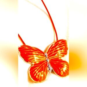 🟠💫🟠 “FLUTTERING FERVOR” ORANGE NECKLACE WITH FREE EARRINGS ~ PAPARAZZI❗️🟠💫🟠